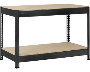 Raft metalic depozitare Schulte 87 x 60 x 130 cm, 2 polite, 250 kg