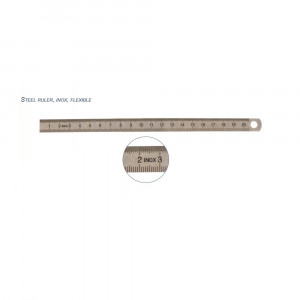 Rigla flexibila din INOX, 18 mm, KLASS - 500 / 1000 / 2000 mm