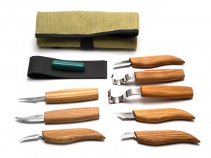 S08 Set de 8 cutite pentru sculptura/cioplit in lemn, BeaverCraft