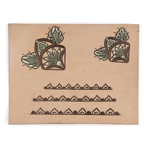 Sablon reutilizabil Craftaid, model Art Deco 2 (Art Deco 2) pentru modelaj piele - Tandy Leather 76648-00 - Img 3