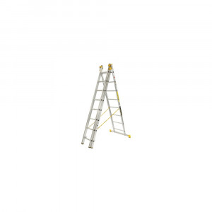 Scara aluminiu universala profesionala 3x8 trepte - Img 3