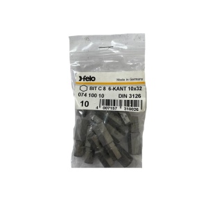 Set 10 biti Felo, seria Industrial profil HEX, C8, HX10.0, 32mm - Img 1