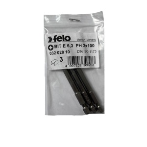 Set 3 biti Felo, seria Industrial profil Philips, E6.3, PH2, 100mm - Img 1