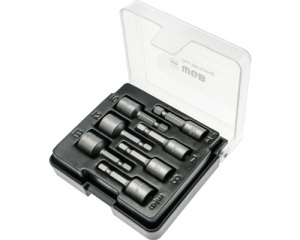 Set bituri tubulare magnetice WGB 1/4",3/8", 7 piese, crom-vanadiu
