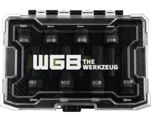Set capete chei tubulare impact WGB 1/2" 5-19 mm, 8 piese, crom-molibden