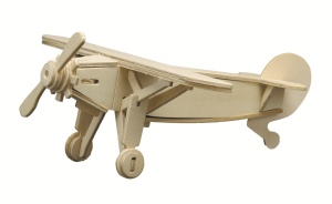 Set de constructie din lemn „Avion de sport” debitat cu laser Pebaro