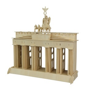 Set de constructie din lemn „Poarta Brandenburg” debitat cu laser Pebaro