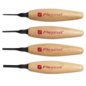 Set micro dalti de adancime redusa pentru sculptura in lemn, Flexcut