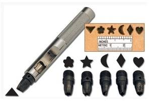 Set preducele cu forme decorative Filagree, 6 forme interschimbabile cu maner - Tandy Leather 3006-00