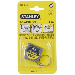 Stanley 0-39-055, ruleta tip breloc PowerLock 1m, sistem de blocare si retragere automata a benzii, 1m x 6.35mm, blister - Img 3