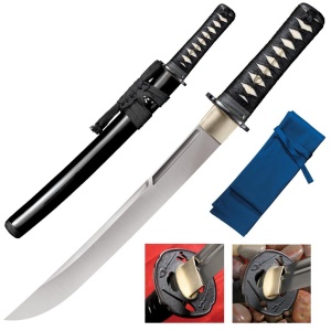 Tanto japonez Cold Steel O Tanto Warrior Series CS-88BT, lama din otel carbon 1060, teaca din lemn lacuit