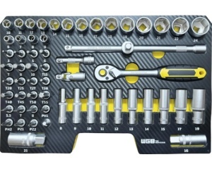 Trusă chei tubulare WGB 3/8", 55 piese