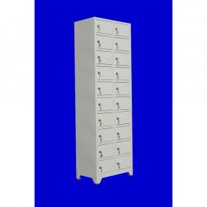 Vestiar cusetat 2x10 cu picioare, 600x360x1850 mm - Img 1
