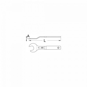 1618/2DP Cheie de roata simpla indoita 36 mm pentru bicicleta, Unior - Img 2