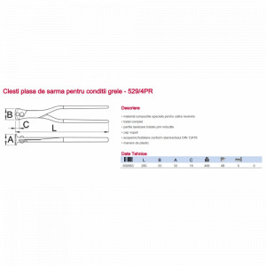 529/4PR Clesti plasa de sarma pentru conditii grele, 280 mm, Unior - Img 2