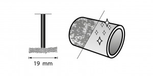 530 Set 2 perii otel inoxidabil 19 mm pt. slefuire, Dremel - Img 3