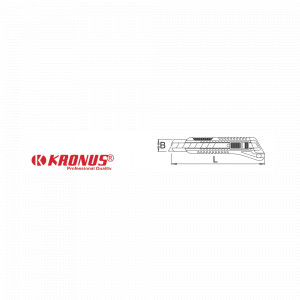 7556/2AS Cutter 18 mm + Set 10 lame schimb SK4, KRONUS - Img 3