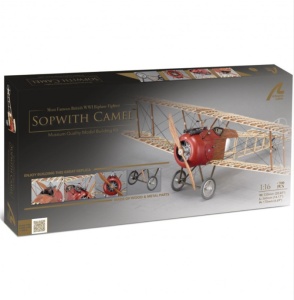 Aeromodel Luptător Sopwith Camel, scara 1:16 Model de aeronava din lemn si metal - Img 12