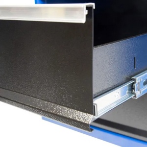 Banc de lucru metalic Werkmeister 2000-33, 2000 mm, 4 sertare si panou perforat