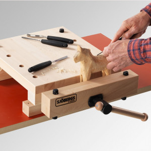 Banc de lucru portabil Sjöbergs cu menghina, lemn masiv de fag, deschidere 110 mm - Img 21