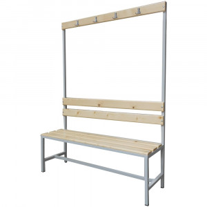 Bancuta cu spatar si cuier, 1200x360x1600 mm