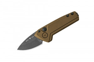 Briceag automat de vanatoare Buck Mini Deploy Auto Sniper 0839BRS1-B, otel S35VN, maner aluminiu, Button Lock