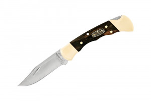 Briceag de vanatoare Buck 112 Ranger Editie Aniversara 50 Ani (0112BRS3FG-B / 0112BRS3-B), otel 420HC, alama si abanos, Lockback - Img 2