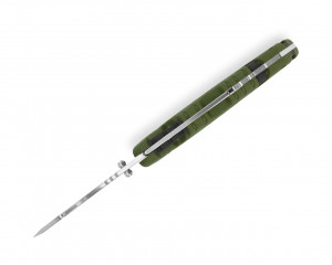 Briceag de vanatoare Buck Pursuit Large 0660GRG-B cu carlig, otel 420HC, maner Versaflex verde, Lockback - Img 3