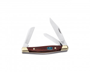 Briceag traditional Buck 303 Cadet (0303BKS-B / 0303RWS-B), 3 lame otel 420HC, slipjoint, negru / lemn Rosewood - Img 2