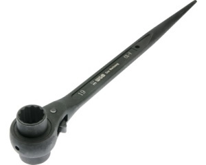 Cheie inelară pentru schele WGB 19x22 mm, 32 dinți, crom-vanadiu