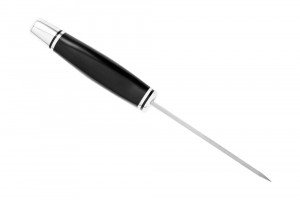 Cutit de vanatoare Buck 102 Woodsman 0102BKS-B, lama 10.2 cm, otel 420HC, maner Phenolic, teaca piele - Img 4