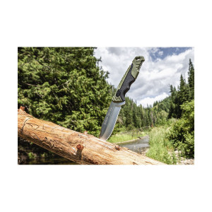 Cutit de vanatoare Buck 658 Pursuit Small 0658GRS-B, lama 8.3 cm, otel 420HC, maner cauciuc verde, teaca inclusa - Img 7