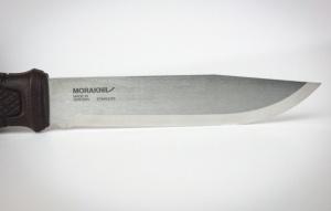 Cutit Morakniv Garberg GRAND din inox , cu teaca de piele pentru outdoor, vanatoare, bushcraft - Img 5