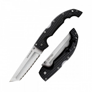 Cutit pliabil Cold Steel Voyager XL Tanto AUS10A Plain Edge / Serrated Edge - Img 4