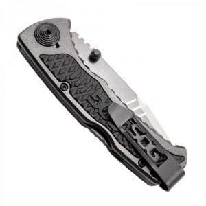 Cutit pliabil SOG Sideswipe SW1011-CP, lama asistata 7Cr15, Lockback, maner aluminiu cu insertii GRN - Img 2