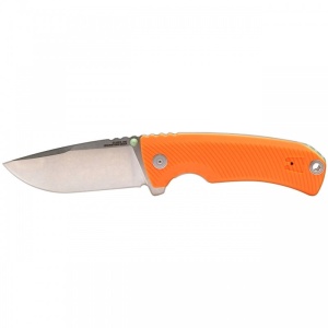 Cutit pliabil SOG Tellus FLK Blaze Orange 14-06-03-43, lama Drop Point CRYO 440 Stonewashed, Frame Lock, deschidere Flipper, maner GRN Blaze Orange, EDC Outdoor - Img 5