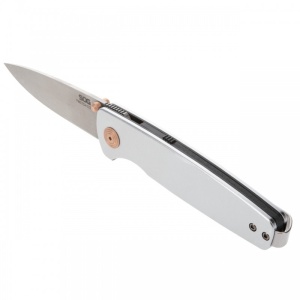 Cutit pliabil SOG Twitch III Satin 11-15-02-43, lama Drop Point D2 Satin, deschidere asistata S.A.T., Lockback, maner aluminiu, EDC Premium - Img 2