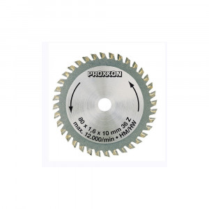 Disc cu dinti din tungsten-carbid, 80mm, 36dinti, Proxxon 28732 - Img 3