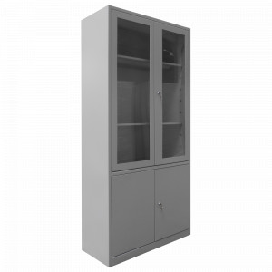 Dulap metalic cu 4 usi, plexiglas si metal MATRIX C151, 900 x 400 x 1900 mm