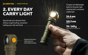 F06701CO Wizard C2 Pro Max Magnet USB Olive - lumina alba, Armytek - Img 10