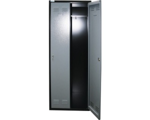 Fișet metalic 2 uși 600x1800x480 mm, cu poliță și bară de haine