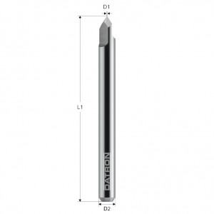 Freza pentru Gravura Datron 0068285G, 1 Canelura, D0,1 mm, Coada 6 mm - Img 4