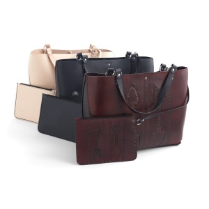 Kit geanta tote Charlotte din piele vegetala Tandy Leather, cu trusa cosmetice - imagine 8