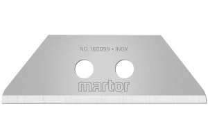 Lame trapezoidale Martor nr. 160099, inox, varfuri rotunjite, set 10 buc