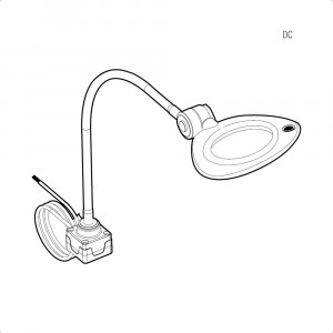 Lampa de lucru profesionala CENALED LENS DC cu lupa, cu braț flexibil - Img 10