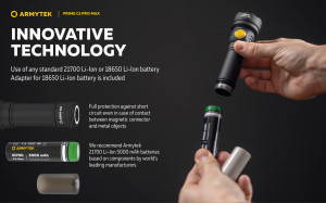 Lanterna EDC Armytek Prime C2 Pro Max White 4000 lm cu acumulator 21700 inclus - Img 16
