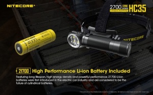 Lanterna Frontala Nitecore HC35, 2700 Lumeni, Forma L, Magnetica, Acumulator 21700 4000 mAh, IP68 - Img 16