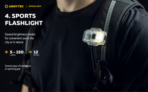 Lanterna multifunctionala Armytek Crystal WUV Grey 150 lm cu lumina UV 365 nm - Img 15