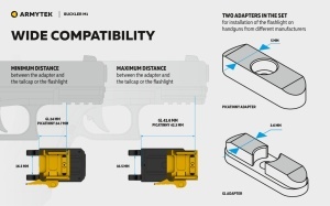 Lanterna tactica Armytek Buckler M1 White 700 lm pentru pistol, cu montura Glock si Picatinny - Img 19