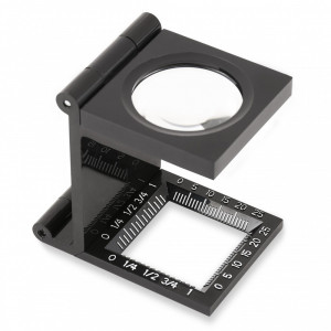 Lupa pliabila LinenTest din plastic 5x30 mm cu masuratori - Carson - Img 1